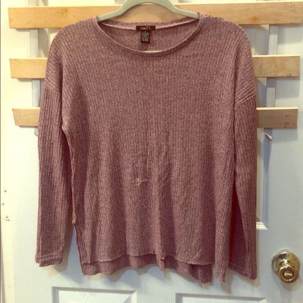 Purple Lilac Tunic Long Sleeve, size Small